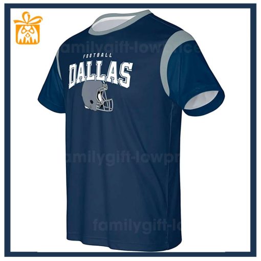 Custom Football NFL Cowboys TShirt for Men Women – Dallas Cowboys American Football Shirt with Custom Name and Number