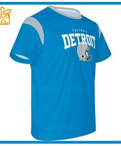 Custom Football NFL Detroit Lions Shirt Lions American Football Shirt with Custom Name and Number 1