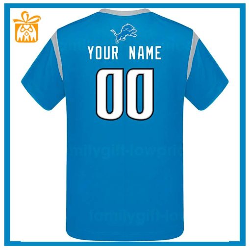 Custom Football NFL Detroit Lions Shirt for Men Women – Lions American Football Shirt with Custom Name and Number