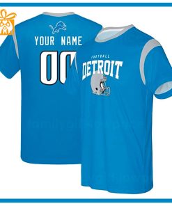 Custom Football NFL Detroit Lions Shirt for Men Women – Lions American Football Shirt with Custom Name and Number