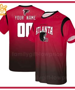 Custom Football NFL Falcons Shirt for Men Women – Atlanta Falcons American Football Shirt with Custom Name and Number