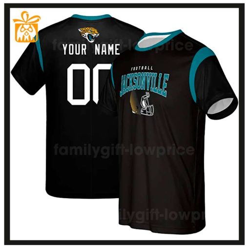 Custom Football NFL Jaguars Shirt for Men Women – Jacksonville Jaguars American Football Shirt with Custom Name and Number