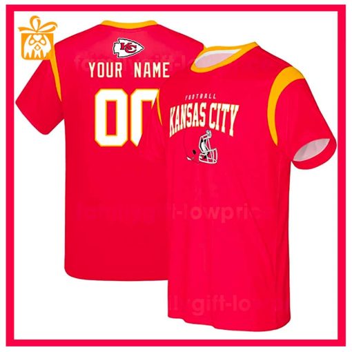 Custom Football NFL Kansas City Chiefs Shirt for Men Women – KC Chiefs American Football Shirt with Custom Name and Number