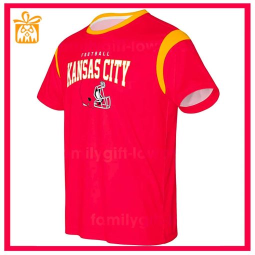 Custom Football NFL Kansas City Chiefs Shirt for Men Women – KC Chiefs American Football Shirt with Custom Name and Number