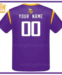 Custom Football NFL Minnesota Vikings Shirt Vikings American Football Shirt with Custom Name and Number 2