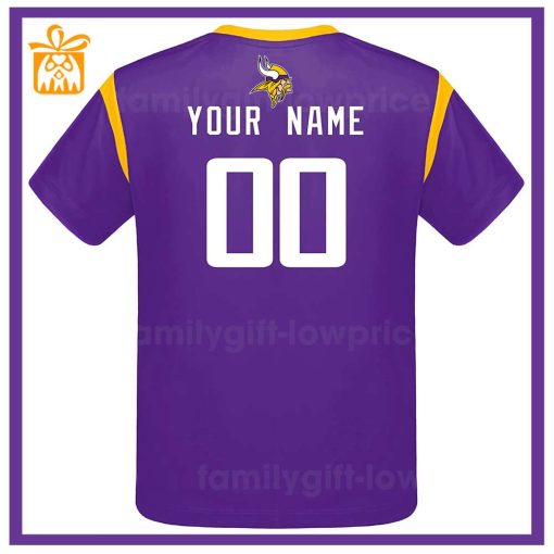 Custom Football NFL Minnesota Vikings Shirt for Men Women – Vikings American Football Shirt with Custom Name and Number