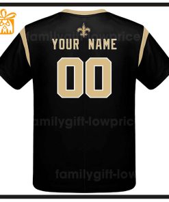Custom Football NFL New Orleans Saints Shirt Saints American Football Shirt with Custom Name and Number 2