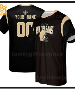 Custom Football NFL New Orleans Saints Shirt for Men Women – Saints American Football Shirt with Custom Name and Number