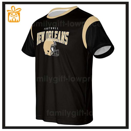 Custom Football NFL New Orleans Saints Shirt for Men Women – Saints American Football Shirt with Custom Name and Number