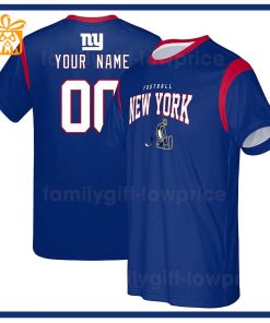 Custom Football NFL New York Giants Shirt for Men Women – Giants American Football Shirt with Custom Name and Number