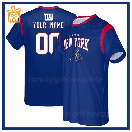 Custom Football NFL New York Giants Shirt for Men Women – Giants American Football Shirt with Custom Name and Number