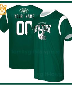Custom Football NFL New York Jets Shirt for Men Women – Jets American Football Shirt with Custom Name and Number