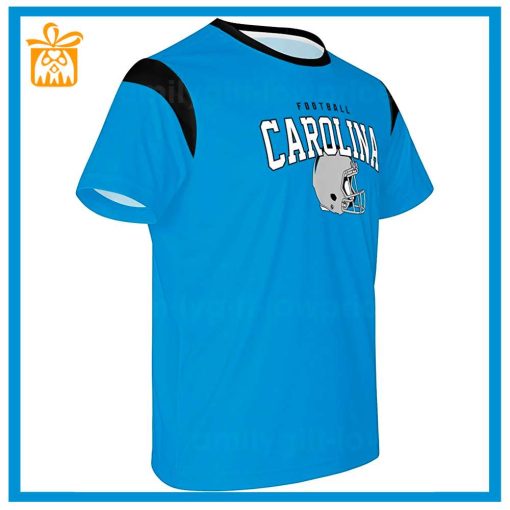 Custom Football NFL Panthers Shirt for Men Women – Carolina Panthers American Football Shirt with Custom Name and Number