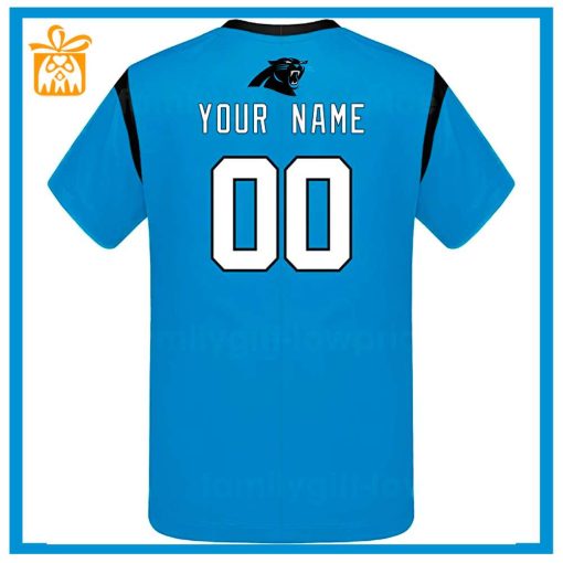 Custom Football NFL Panthers Shirt for Men Women – Carolina Panthers American Football Shirt with Custom Name and Number