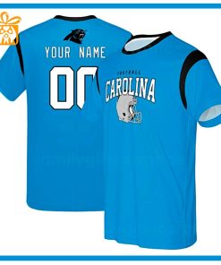 Custom Football NFL Panthers Shirt for Men Women – Carolina Panthers American Football Shirt with Custom Name and Number