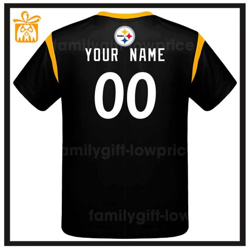 Custom Football NFL Pittsburgh Steelers Shirt for Men Women – Steelers American Football Shirt with Custom Name and Number
