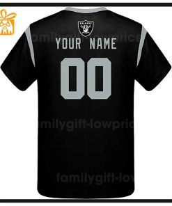 Custom Football NFL Raiders T Shirt Las Vegas Raiders American Football Shirt with Custom Name and Number 2