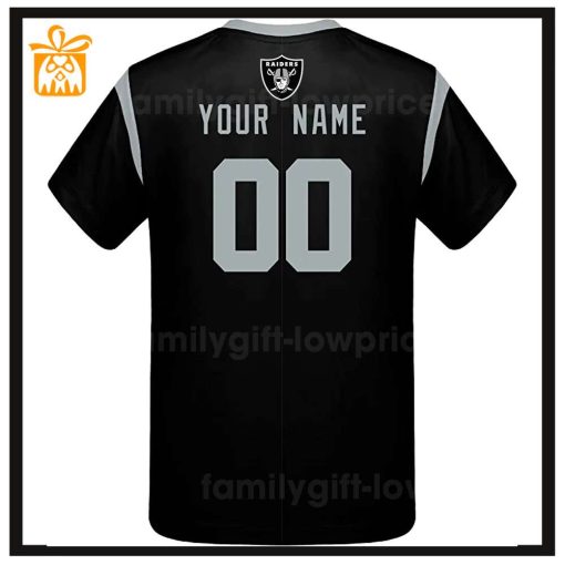 Custom Football NFL Raiders T Shirt for Men Women – Las Vegas Raiders American Football Shirt with Custom Name and Number