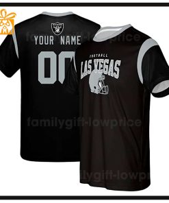 Custom Football NFL Raiders T Shirt for Men Women – Las Vegas Raiders American Football Shirt with Custom Name and Number
