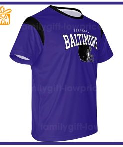 Custom Football NFL Ravens Shirt Baltimore Ravens American Football Shirt with Custom Name and Number 1