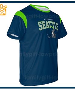 Custom Football NFL Seahawks Shirt Seattle Seahawks American Football Shirt with Custom Name and Number 1