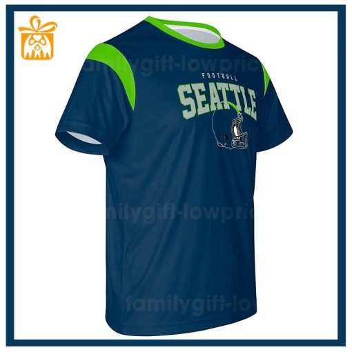 Custom Football NFL Seahawks Shirt for Men Women – Seattle Seahawks American Football Shirt with Custom Name and Number