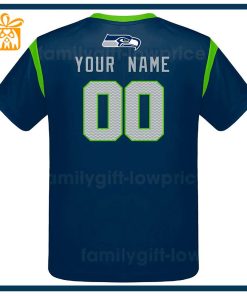 Custom Football NFL Seahawks Shirt Seattle Seahawks American Football Shirt with Custom Name and Number 2