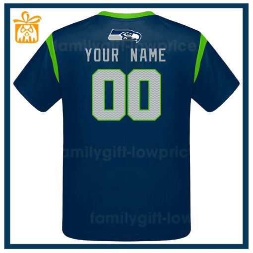 Custom Football NFL Seahawks Shirt for Men Women – Seattle Seahawks American Football Shirt with Custom Name and Number