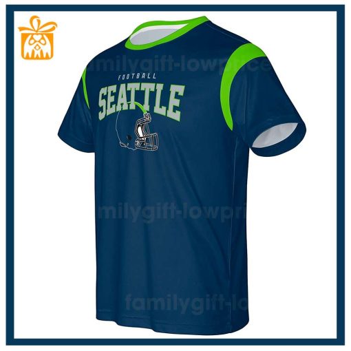 Custom Football NFL Seahawks Shirt for Men Women – Seattle Seahawks American Football Shirt with Custom Name and Number