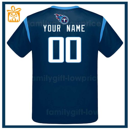 Custom Football NFL Titans Shirt for Men Women – Tennessee Titans American Football Shirt with Custom Name and Number