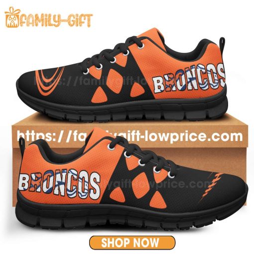 Denver Broncos Shoes NFL Shoe Gifts for Fan – Broncos Best Walking Sneakers for Men Women