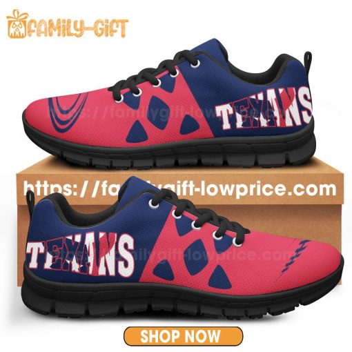 Houston Texans Shoes NFL Shoe Gifts for Fan – Texans Best Walking Sneakers for Men Women