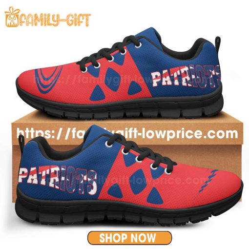 New England Patriots Shoes NFL Shoe Gifts for Fan – Patriots Best Walking Sneakers for Men Women