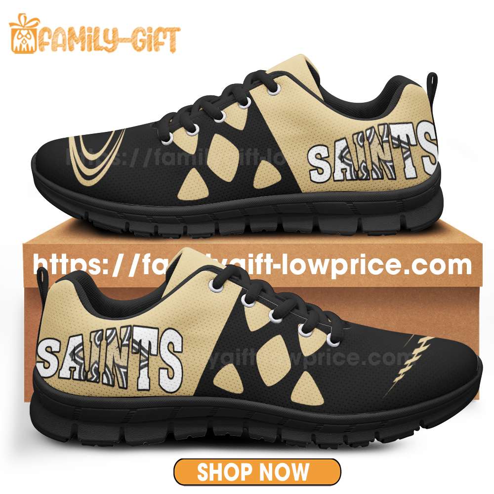 New Orleans Saints Shoes NFL Shoe Gifts for Fan - Saints Best Walking Sneakers for Men Women