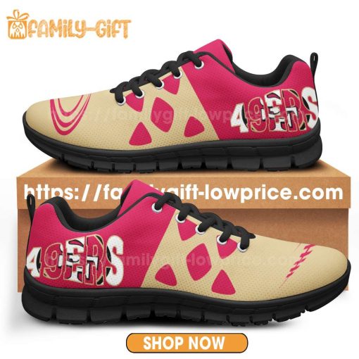 San Francisco 49ers Shoes NFL Shoe Gifts for Fan – 49ers Best Walking Sneakers for Men Women