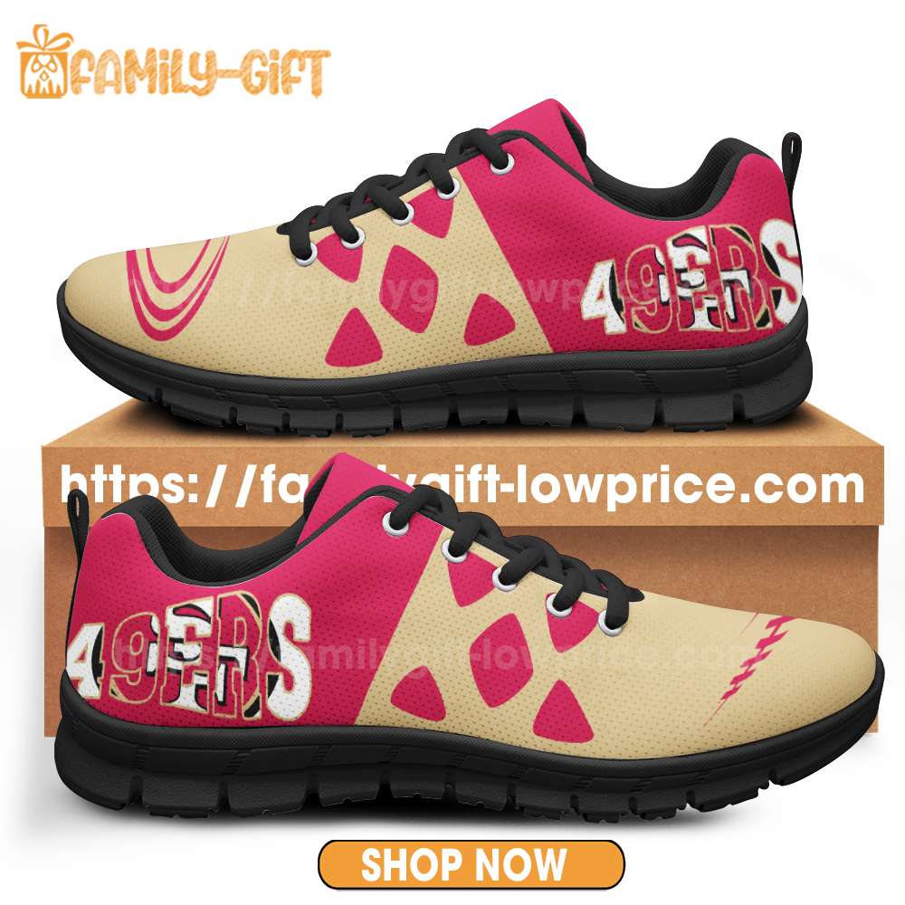 San Francisco 49ers Shoes NFL Shoe Gifts for Fan - 49ers Best Walking Sneakers for Men Women
