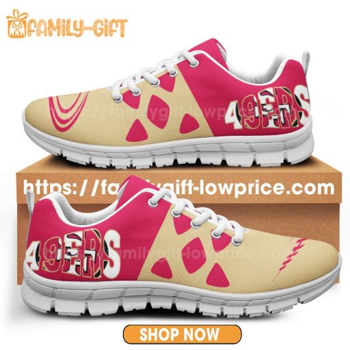 San Francisco 49ers Shoes NFL Shoe Gifts for Fan – 49ers Best Walking Sneakers for Men Women