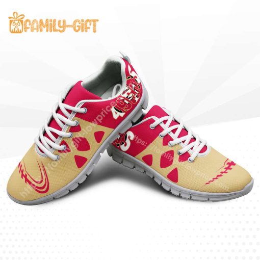 San Francisco 49ers Shoes NFL Shoe Gifts for Fan – 49ers Best Walking Sneakers for Men Women