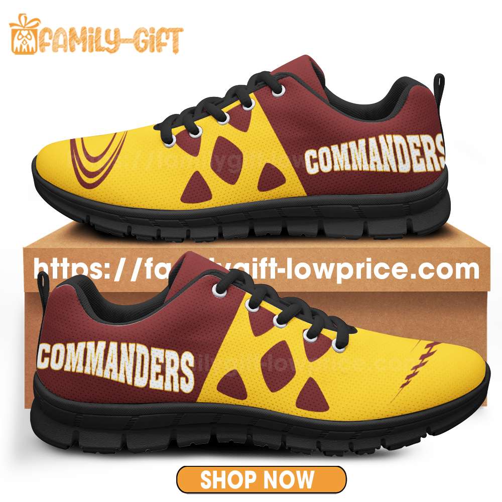 Washington Commanders Shoes NFL Shoe Gifts for Fan - Commanders Best Walking Sneakers for Men Women