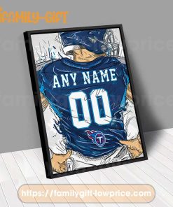 Personalize Your Tennessee Titans Jersey NBA Poster with Custom Name and Number - Premium Poster for Room