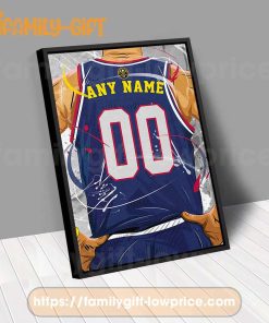 Personalize Your Denver Nuggets Jersey NBA Poster with Custom Name and Number - Premium Poster for Room