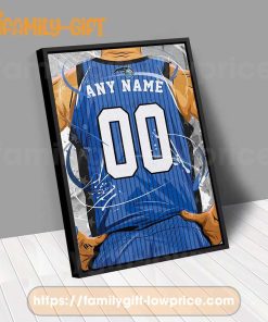 Personalize Your Orlando Magic Jersey NBA Poster with Custom Name and Number - Premium Poster for Room