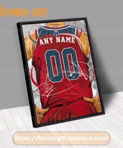 Personalize Your Washington Wizards Jersey NBA Poster with Custom Name and Number - Premium Poster for Room