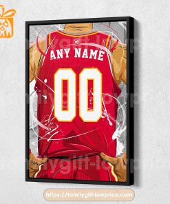 Personalize Your Atlanta Hawks Jersey NBA Poster with Custom Name and Number – Premium Poster for Room