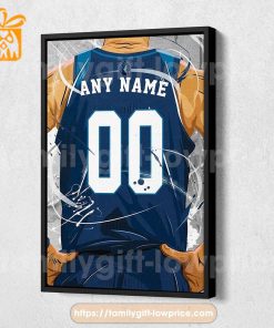 Personalize Your Minnesota Timberwolves Jersey NBA Poster with Custom Name and Number – Premium Poster for Room