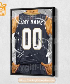 Personalize Your New Orleans Pelicans Jersey NBA Poster with Custom Name and Number – Premium Poster for Room