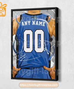Personalize Your Orlando Magic Jersey NBA Poster with Custom Name and Number – Premium Poster for Room