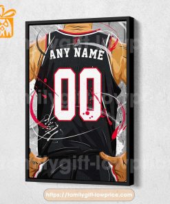 Personalize Your Portland Trail Blazers Jersey NBA Poster with Custom Name and Number – Premium Poster for Room