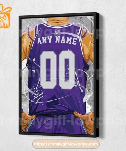 Personalize Your Sacramento Kings Jersey NBA Poster with Custom Name and Number – Premium Poster for Room