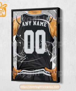 Personalize Your San Antonio Spurs Jersey NBA Poster with Custom Name and Number – Premium Poster for Room
